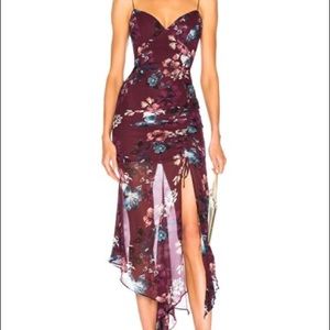 NWOT Nicholas Floral Silk Drawstring Dress